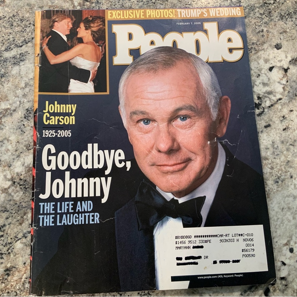 GOODBYE JOHNNY CARSON People Magazine 2005